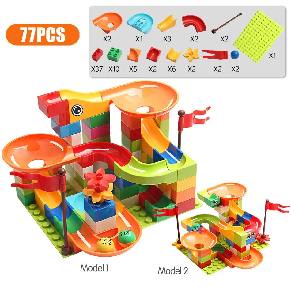 77–308PCS Sliding Rail Marble Run - Image 7