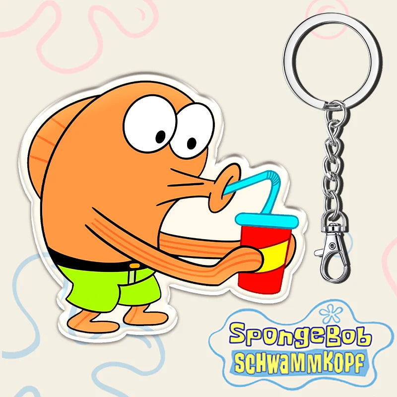 12cm SpongeBob SquarePants Student Backpack Key Pendant - Image 9