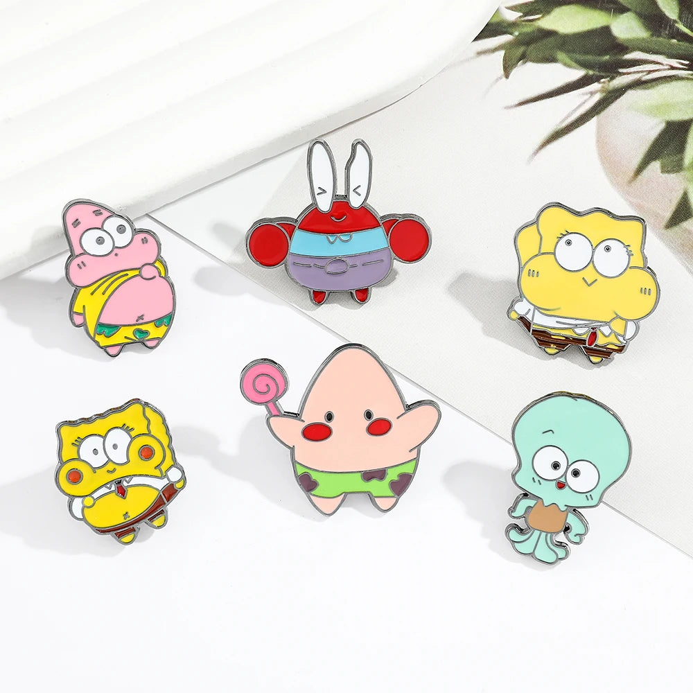 Cartoon Anime SpongeBob SquarePants Badges - Image 3