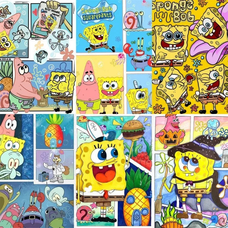60PCS Anime Cartoon SpongeBob SquarePants - Image 5
