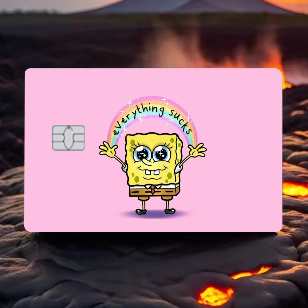 Sponge-Bobs Face Anime 4pcs 1Set Film Skin Sticker - Image 15