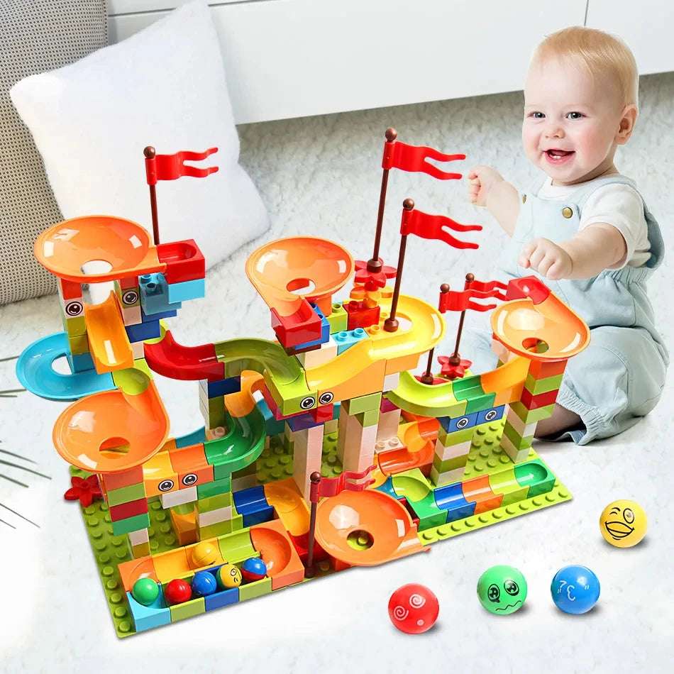 77–308PCS Sliding Rail Marble Run - Image 3