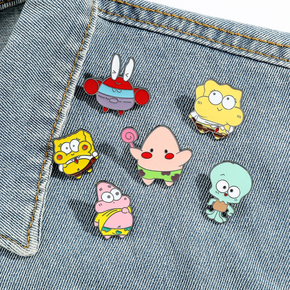 Cartoon Anime SpongeBob SquarePants Badges - Image 4