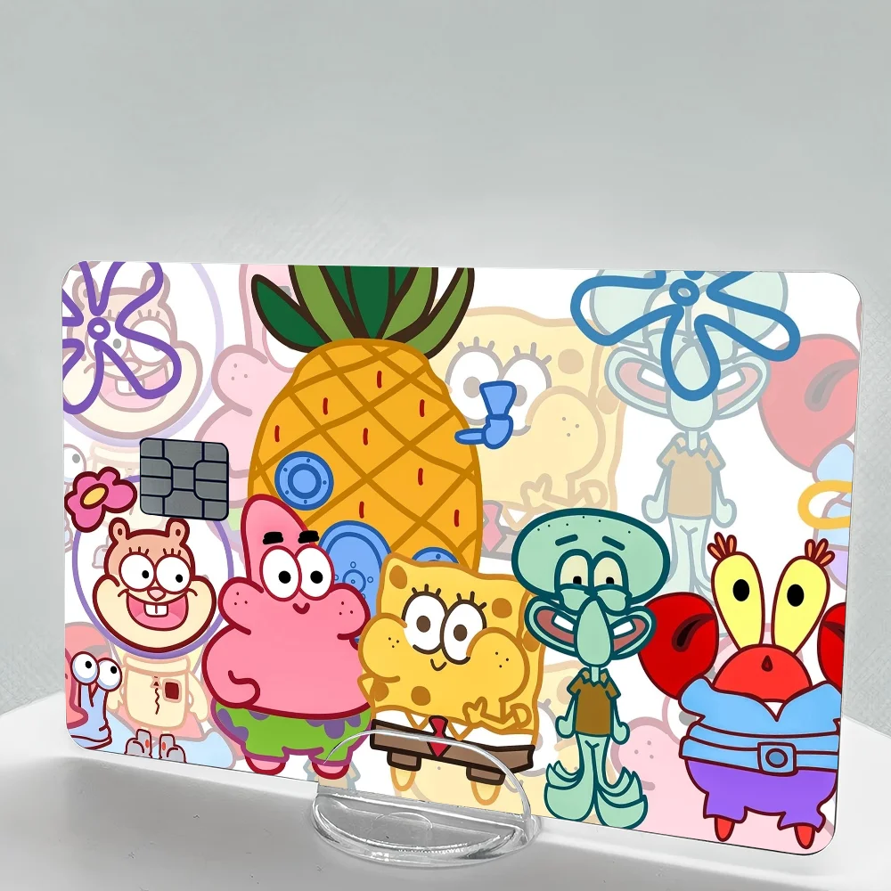 Sponge-Bobs Face Anime 4pcs 1Set Film Skin Sticker - Image 3
