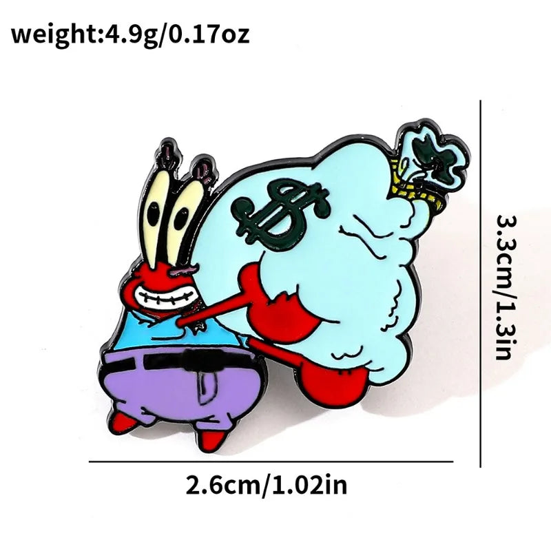 Squidward & Patrick Star Brooches - Image 7