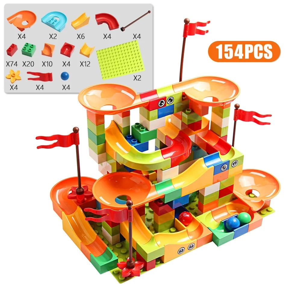 77–308PCS Sliding Rail Marble Run - Image 10