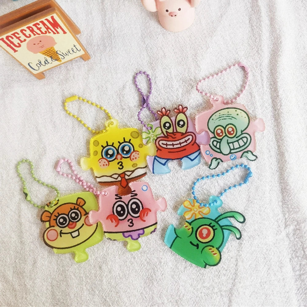 Cartoon SpongeBob Figures Keychain - Image 2