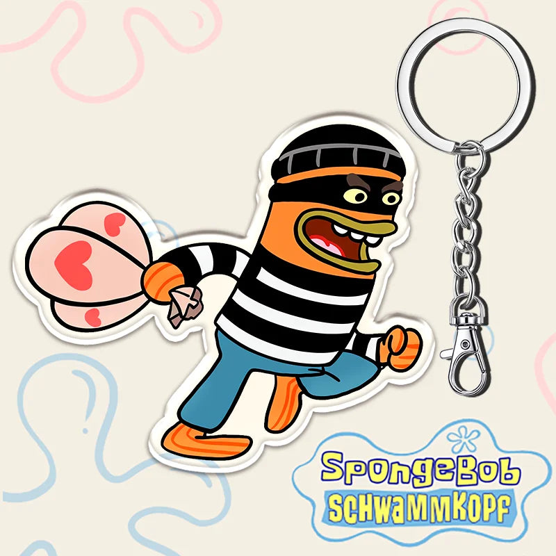 12cm SpongeBob SquarePants Student Backpack Key Pendant - Image 32