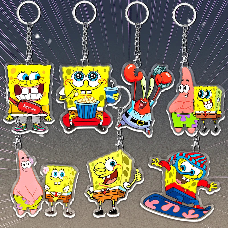 12cm SpongeBob SquarePants Student Backpack Key Pendant - Image 3