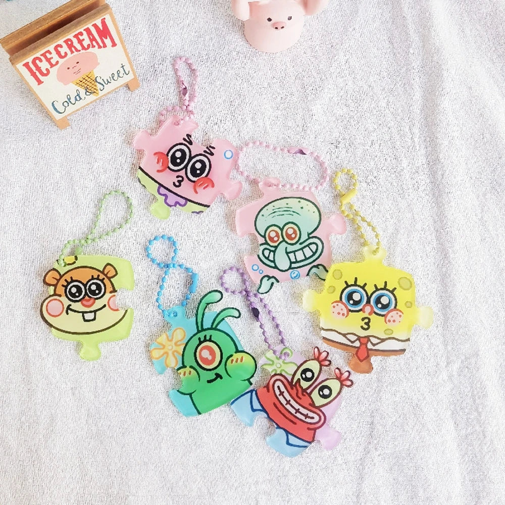 Cartoon SpongeBob Figures Keychain - Image 3
