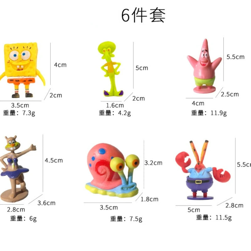 6/8Pcs SpongeBob & Patrick Star Aquarium Ornaments - Image 6